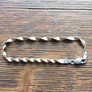 925 Italy FAS silver dainty twisted bracelet